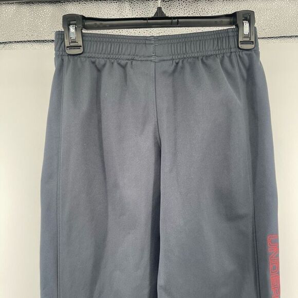 Under Armour Boy’s Gray Orange Brawler 2.0 Loose Active Sweatpants Medium - Picture 9 of 14